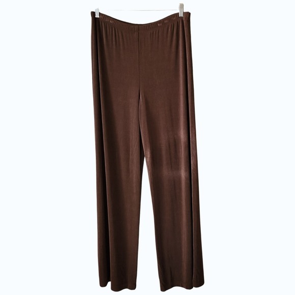 Chico's Pants - Chico's Traveler Slinky Pants Women's 2 REG 12 L 31x30" Brown Straight FLAW